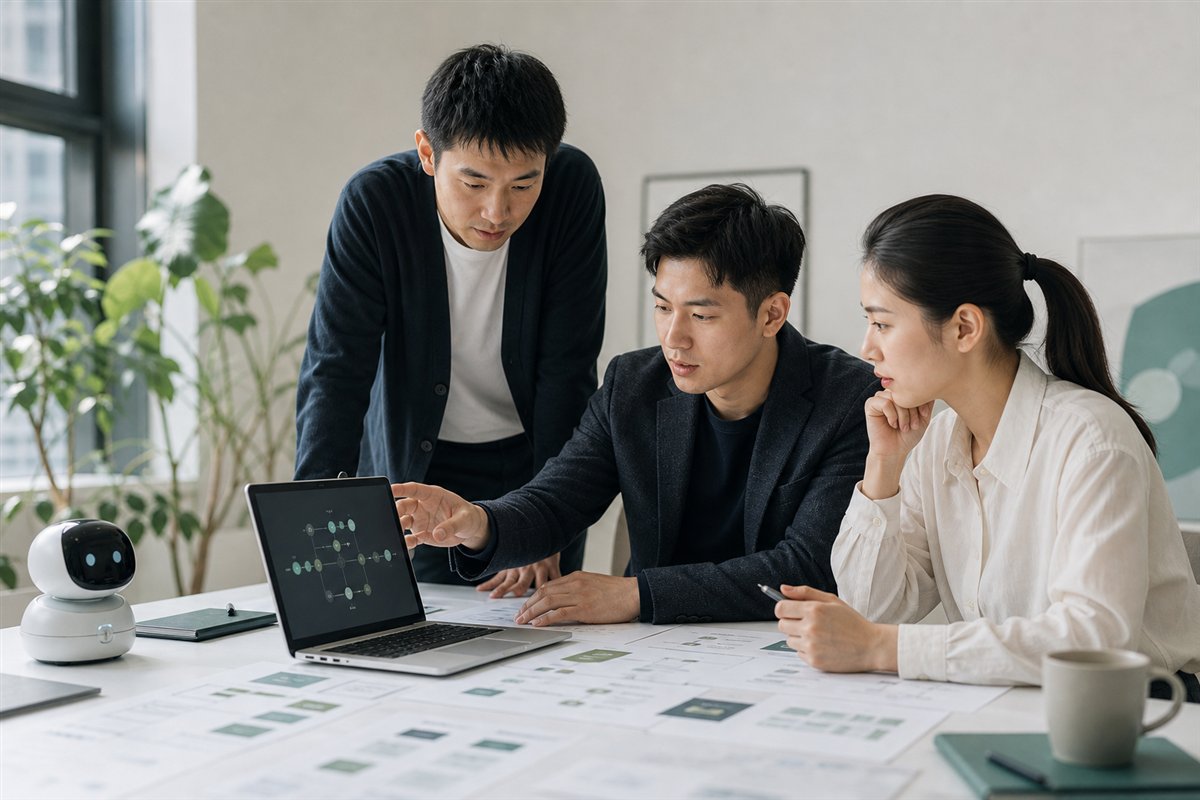 企业团队与桌面机器人共同定义智能体的岗位职责和能力边界